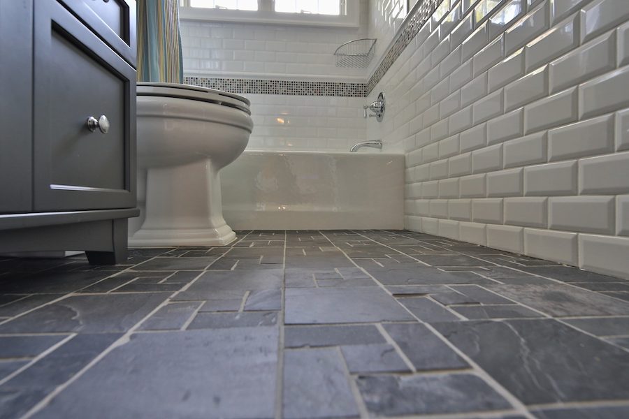 Natural stone tiles bathroom