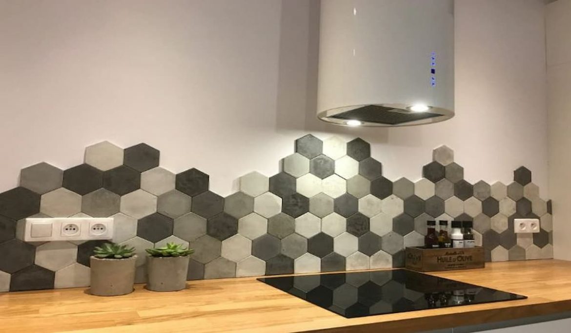 Buy and current sale price of hexagon tile backsplash