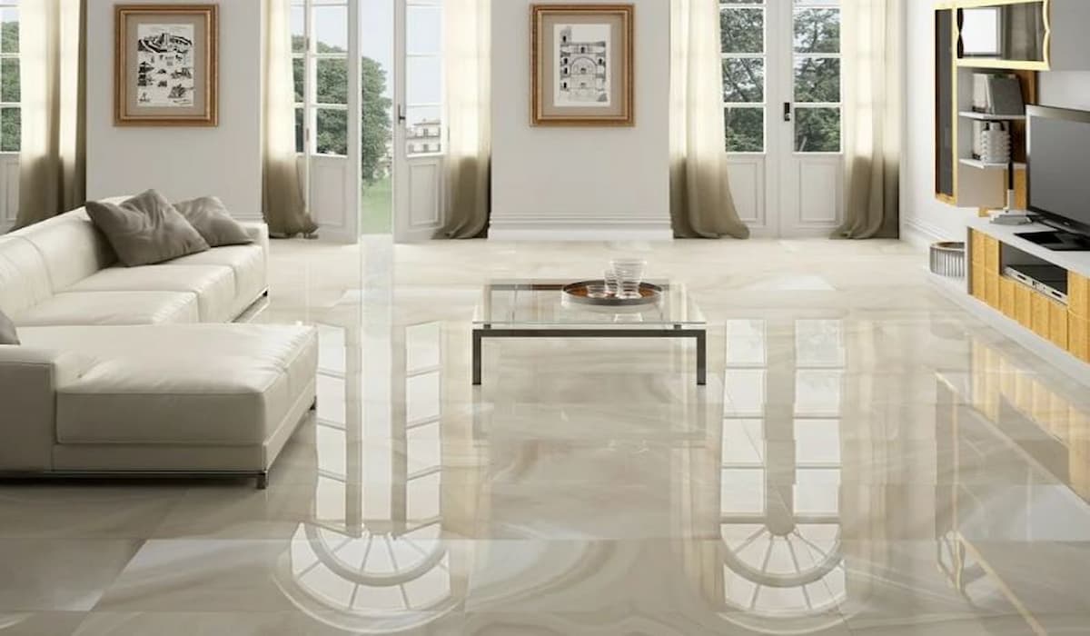  Polished living room floor tiles + The purchase price 
